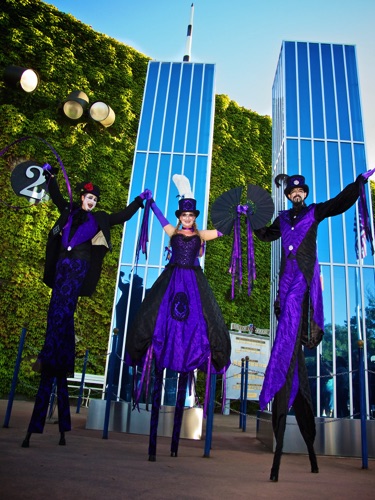 Purple Trio Towers